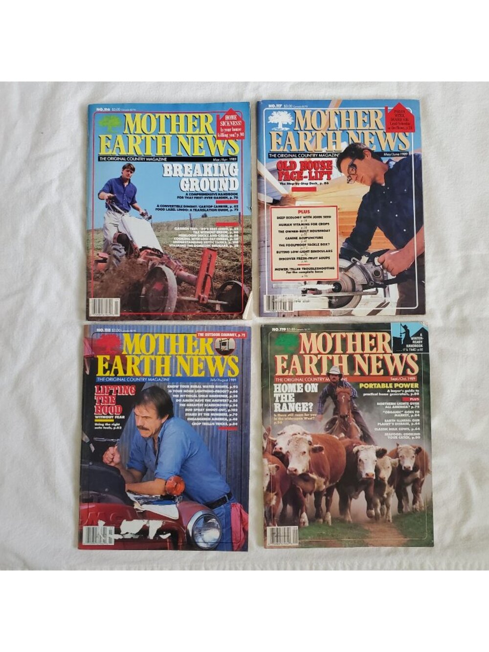 1989 Mother Earth News Magazine 4 Lot Self Sustainability homesteading Livestock
